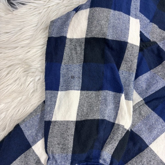 Woolrich Men's M Blue Buffalo Plaid Flannel Button Down Shirt Cabincore Fall - Picture 6 of 6